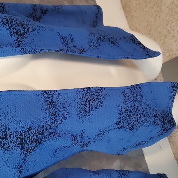 Andria Lieu Collection Blue & Black Dress Blazer Jacket Sz Small - Picture 3 of 6